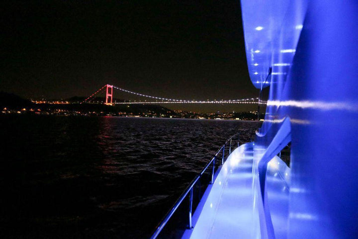LUX PAY yacht ready for luxury charter on Istanbul's Bosphorus.