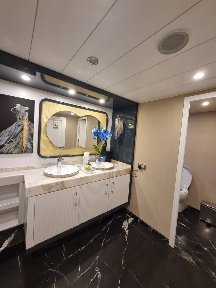 Modern WC facilities on the luxury yacht, ensuring comfort and convenience for all guests.