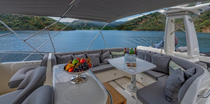Panoramic views of Istanbul from LUX AMRS’s luxurious deck.