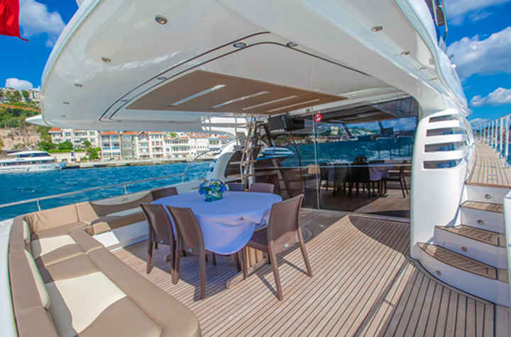Comfortable air-conditioned yacht interior