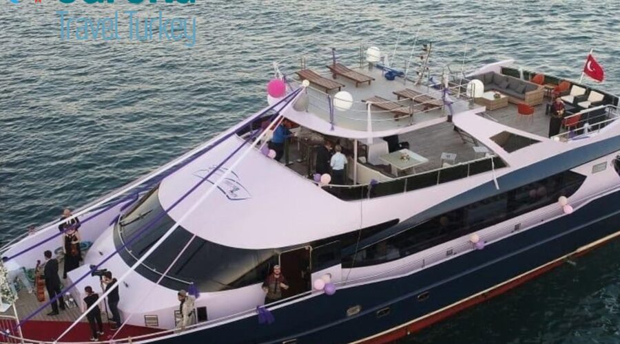 Lux CNG mega yacht charter in Istanbul with capacity for 150 guests