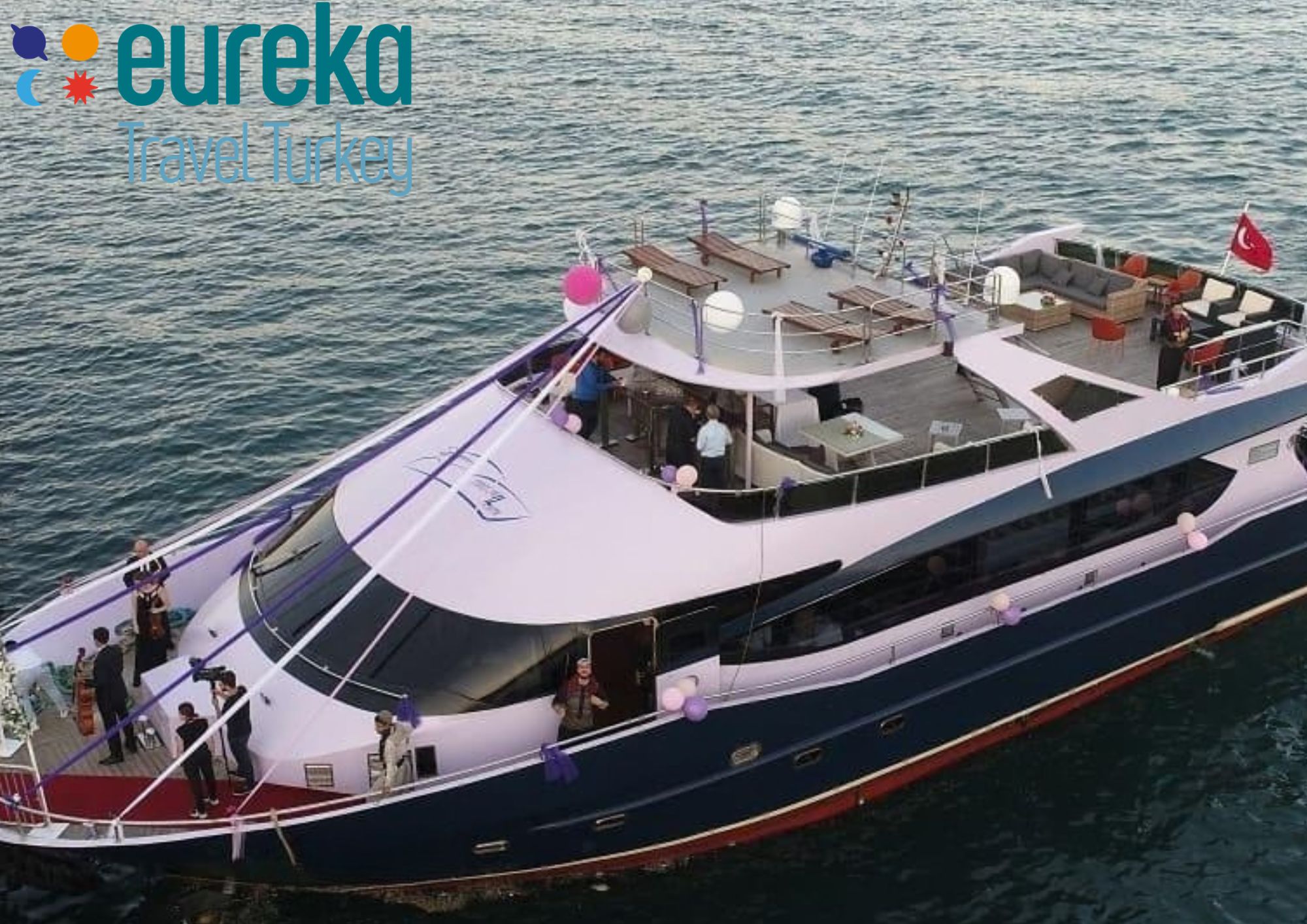 Lux CNG mega yacht charter in Istanbul with capacity for 150 guests