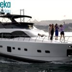 Lux DEN5 luxury yacht charter cruising on the Bosphorus in Istanbul