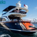 Lux DEN7 luxury yacht charter cruising on the Bosphorus in Istanbul