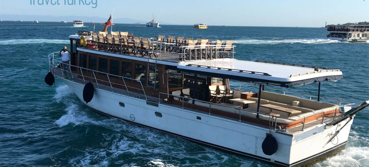 Lux KCMZ private motor yacht charter sailing along the Bosphorus Istanbul