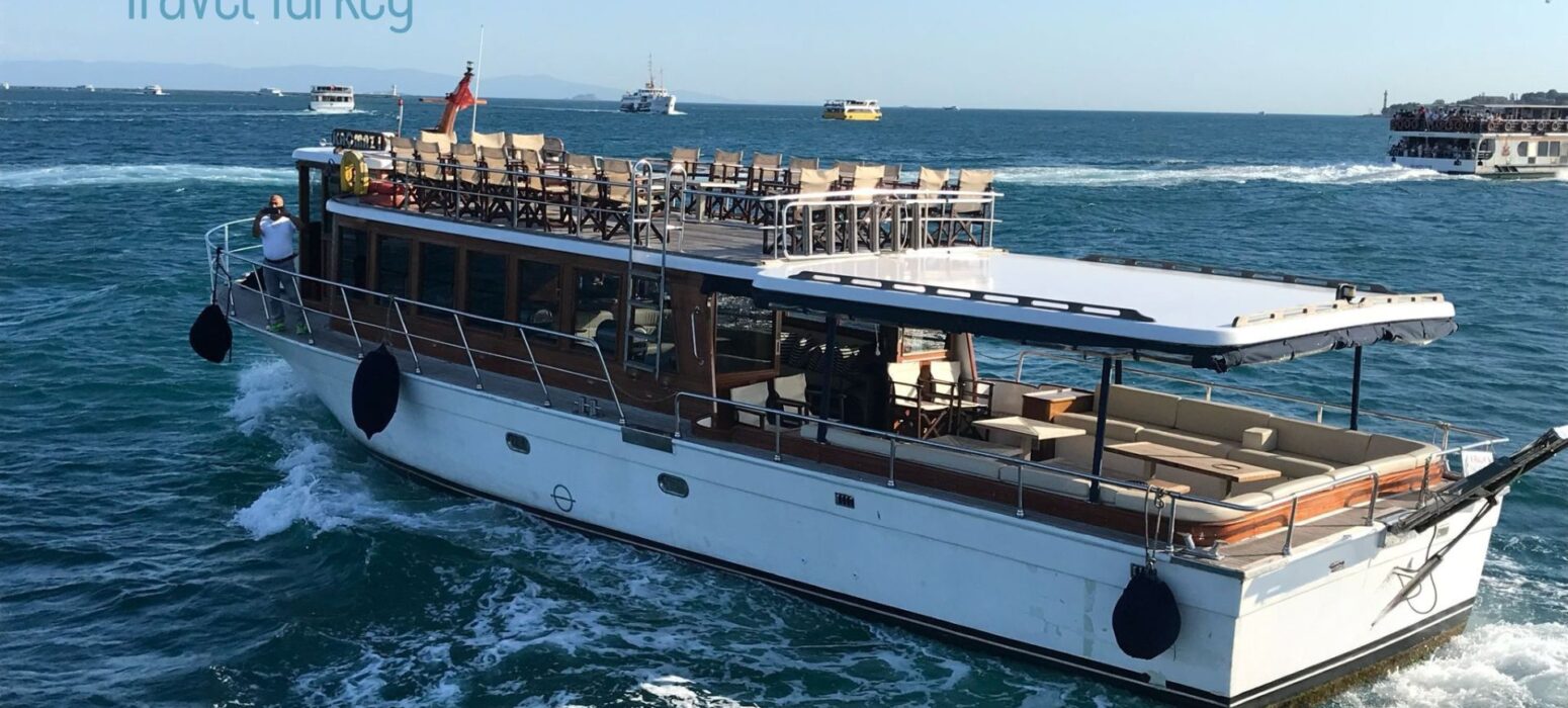 Lux KCMZ private motor yacht charter sailing along the Bosphorus Istanbul