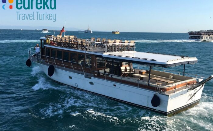 Lux KCMZ private motor yacht charter sailing along the Bosphorus Istanbul