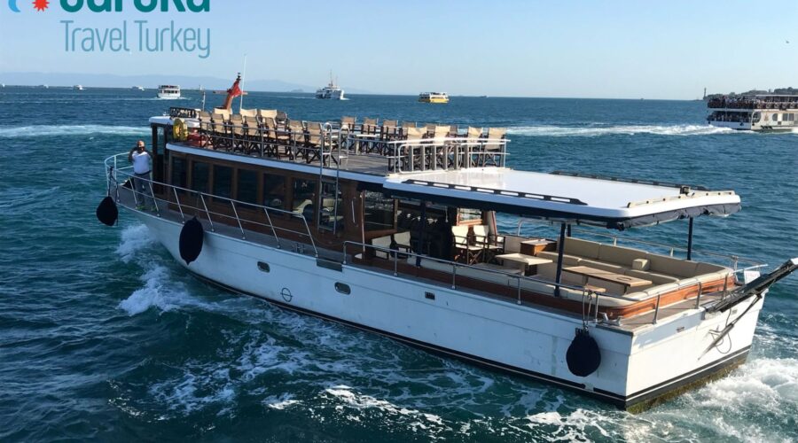 Lux KCMZ private motor yacht charter sailing along the Bosphorus Istanbul