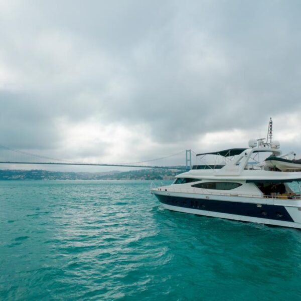 Lux KDR9 super yacht charter cruising on the Bosphorus in Istanbul for large private events