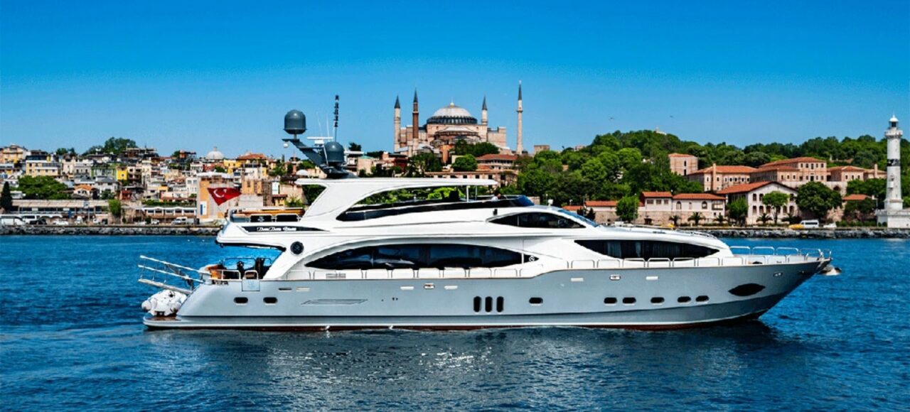 luxury yacht charter Istanbul Lux MEG super yacht exterior view