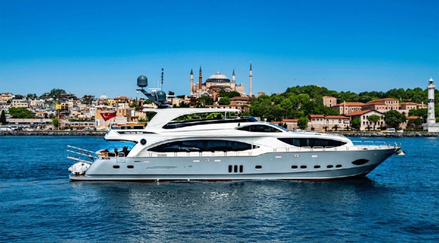 luxury yacht charter Istanbul Lux MEG super yacht exterior view